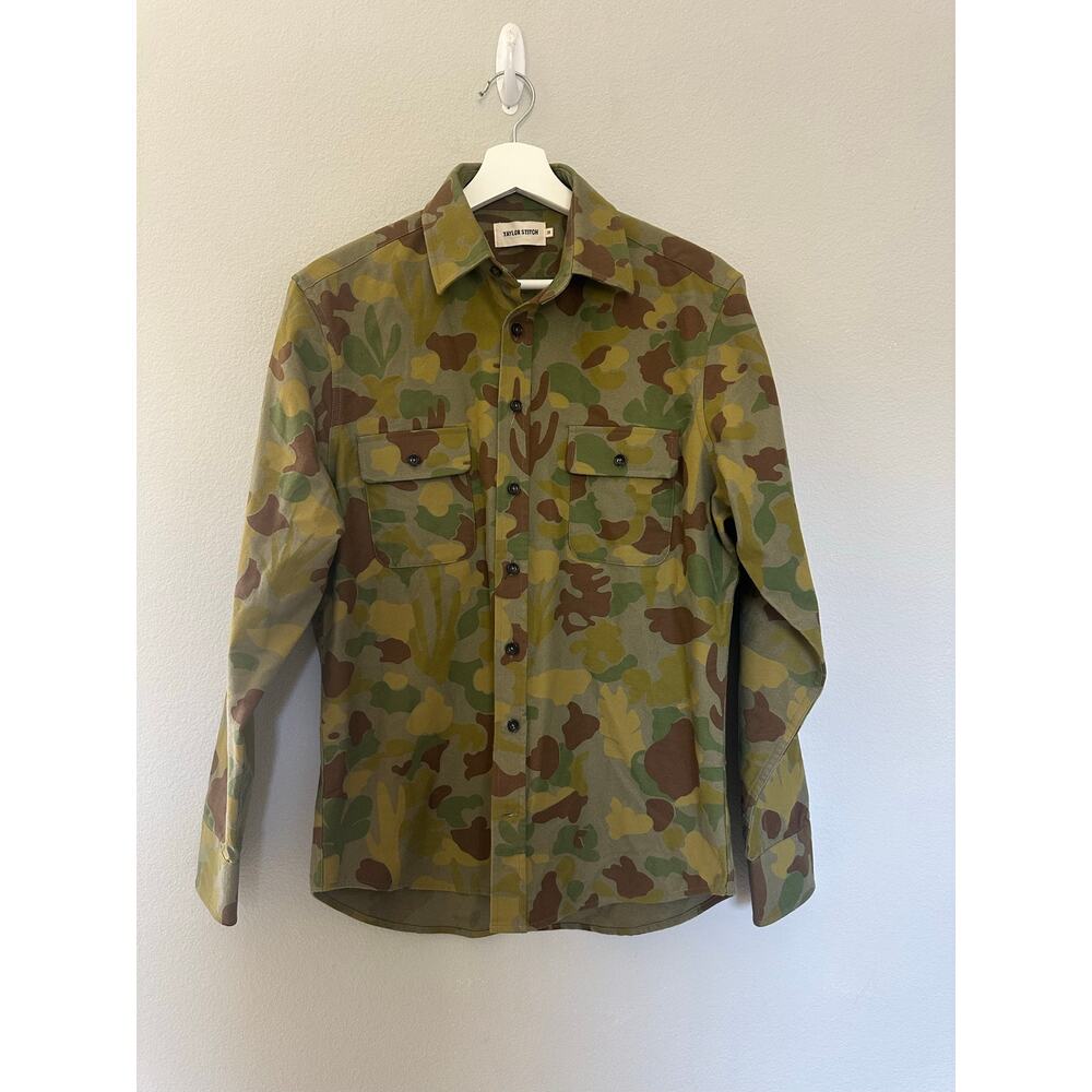 Taylor Stitch Yosemite Camo Shirt Button Down Flannel size 38 / SMALL - Picture 4 of 11